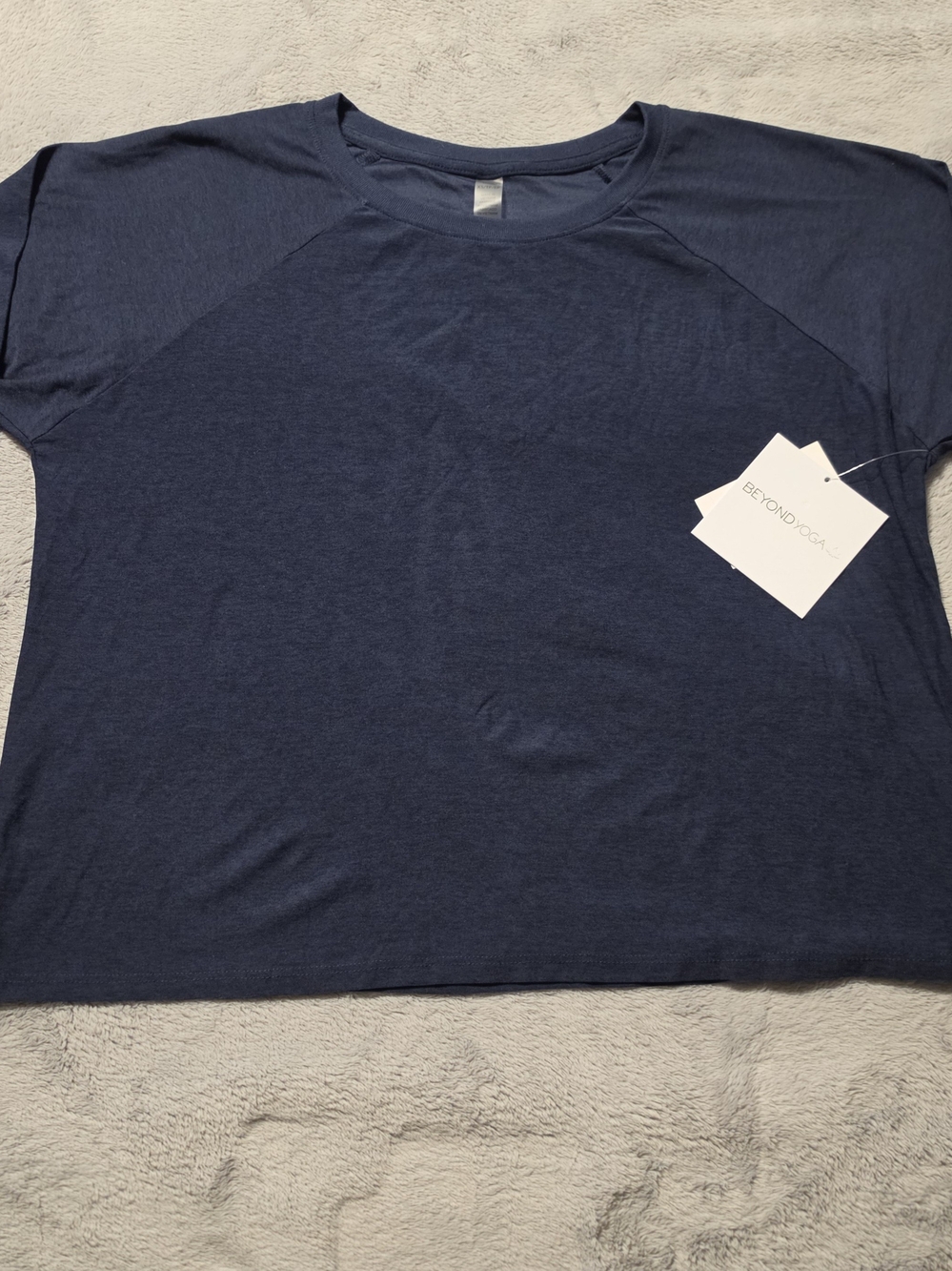 Beyond Yoga Navy Long-Sleeve Raglan Tee